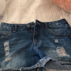 denim shorts